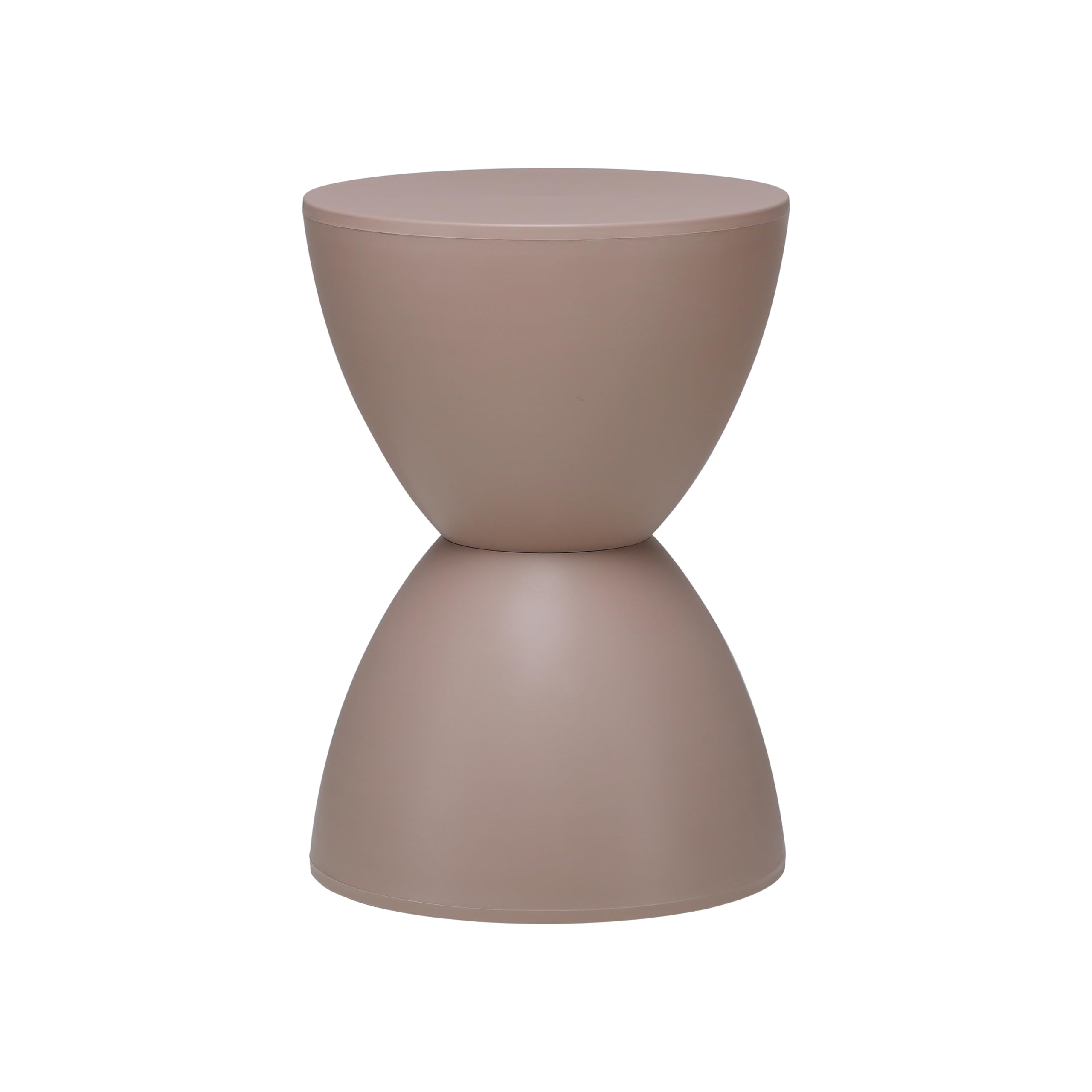 Euro Style Sallie Indoor/Outdoor Stool or End Table | Modern Hourglass Accent Style | UV- Protected Plastic Extra Seating or End Table for Patio, Balcony, Poolside, Entryway, or Living Room | Black