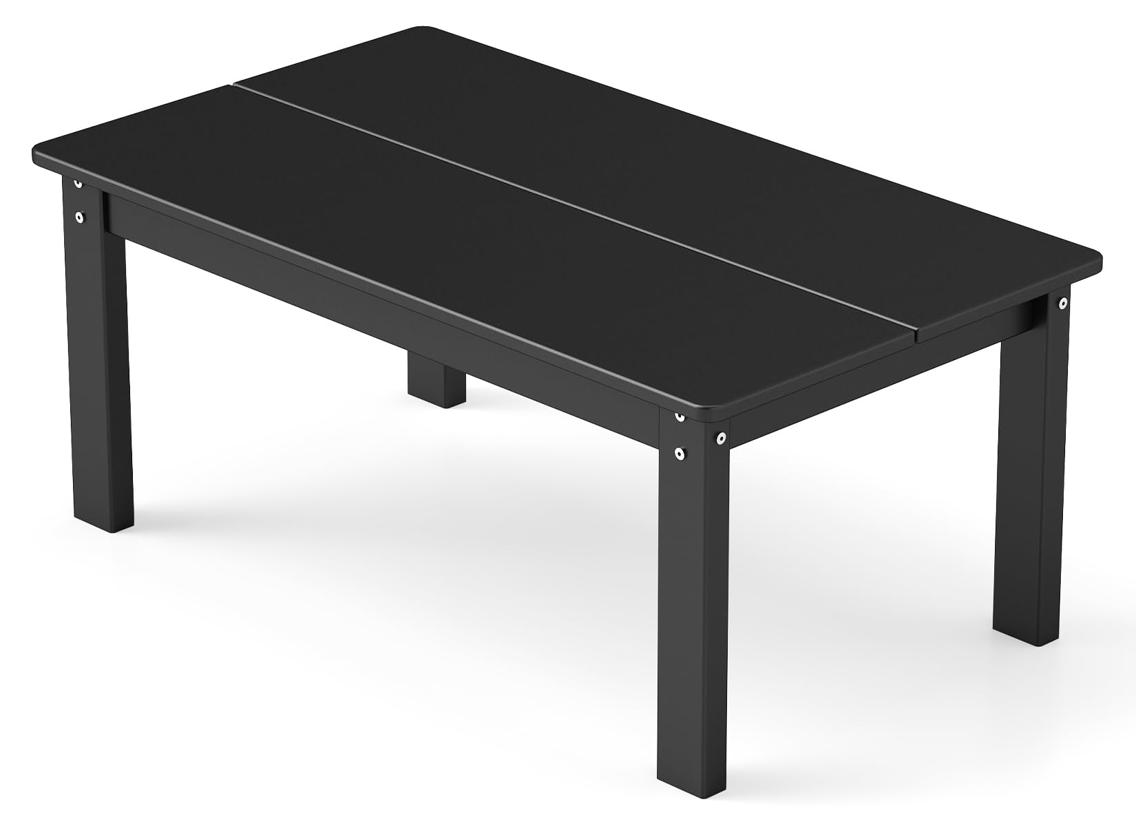 GREENVINES Adirondack-Outdoor-Side-Table | 18 x 18 Inches | HDPE Plastic | All Weather | Outside Couch Tables for Conversation Set | Gray | for Patio Porch Deck Lawn