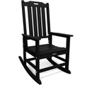 THOEOE Outdoor Rocking Chairs, Oversized Patio Rocking Chair | HDPE Outdoor Rockers for Front Porch, Patio, Backyard, Balcony and Garden. All-Weather High Back Design, Black