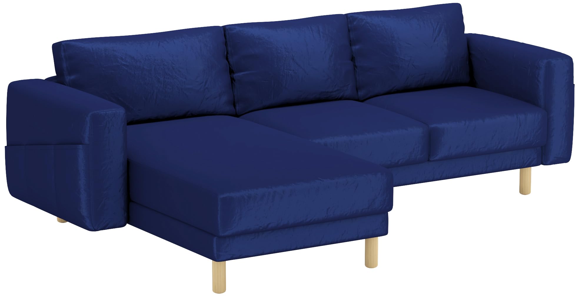 HomeTown Market Durable Three Or Two (3 or 2) Seat with Chaise Sofa Cover Replacement Custom Made Compatible with IKEA Norsborg Sectional Corner Chaise Sofa Slipcover (3 and Chaise Polyester Beige)