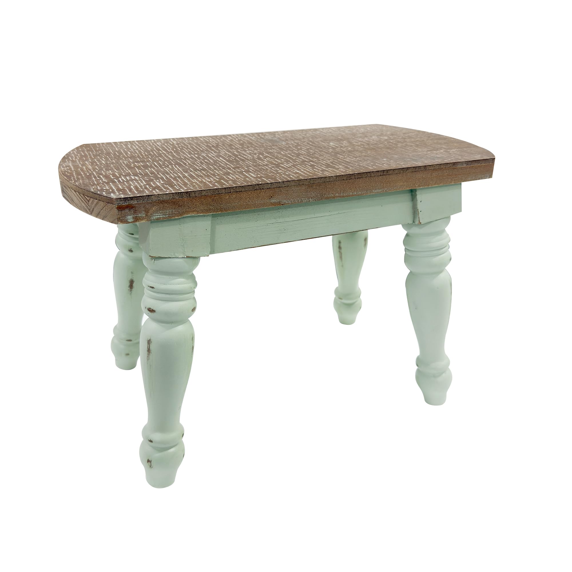 dwellington Farmhouse Wooden Step Stool - Rustic Solid Wood Design, 300lb Capacity, Sturdy Step Ladder for Kids, Kitchen, Bathroom, Vintage Home Decor