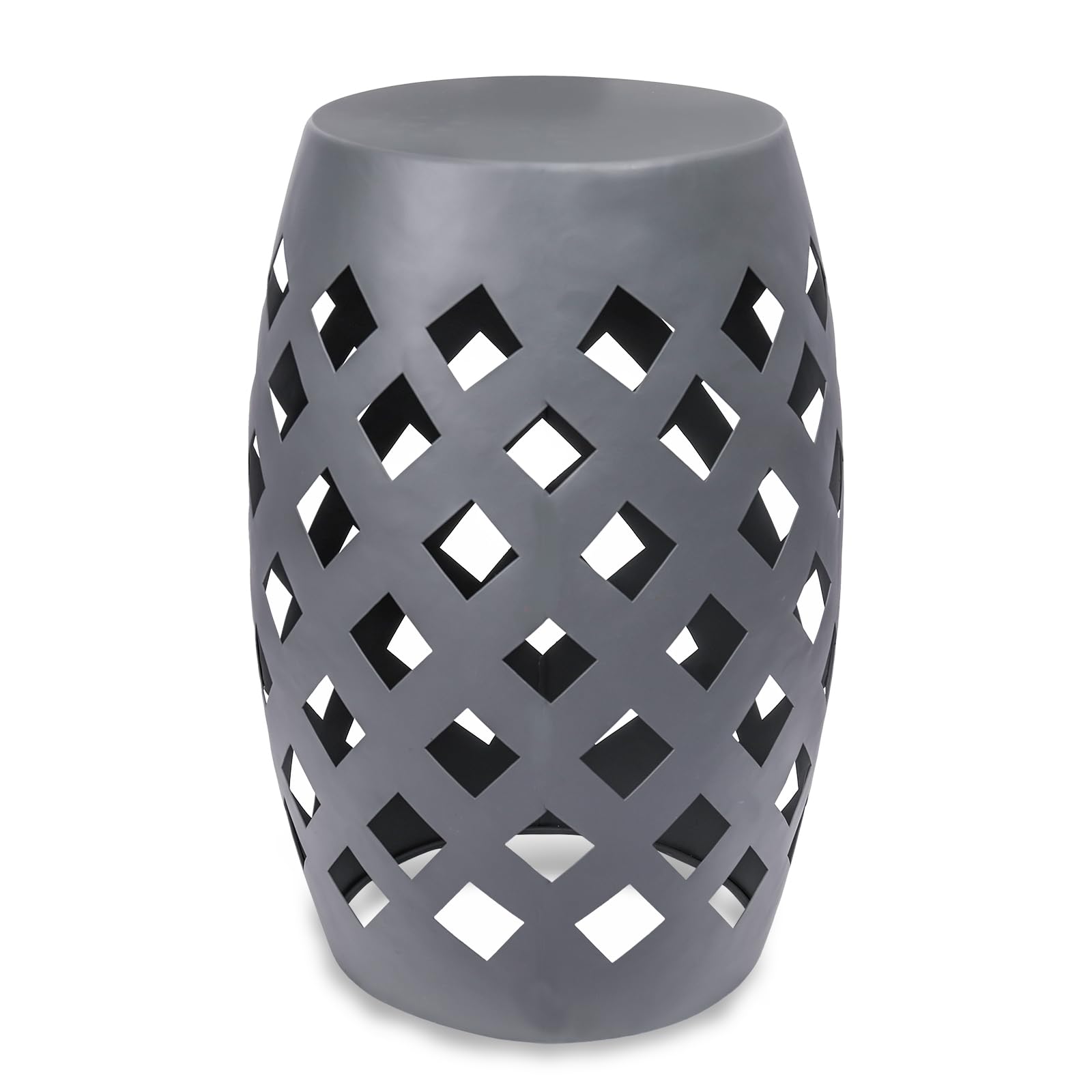 Vipush Outdoor Lace Cut Iron Side Table,Patio Garden Stool Coffee End Table Nightstand for Small Spaces,Living Room,Front Porch,Poolside (Yellow)
