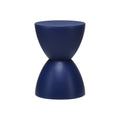 Euro Style Sallie Indoor/Outdoor Stool or End Table | Modern Hourglass Accent Style | UV- Protected Plastic Extra Seating or End Table for Patio, Balcony, Poolside, Entryway, or Living Room | Black