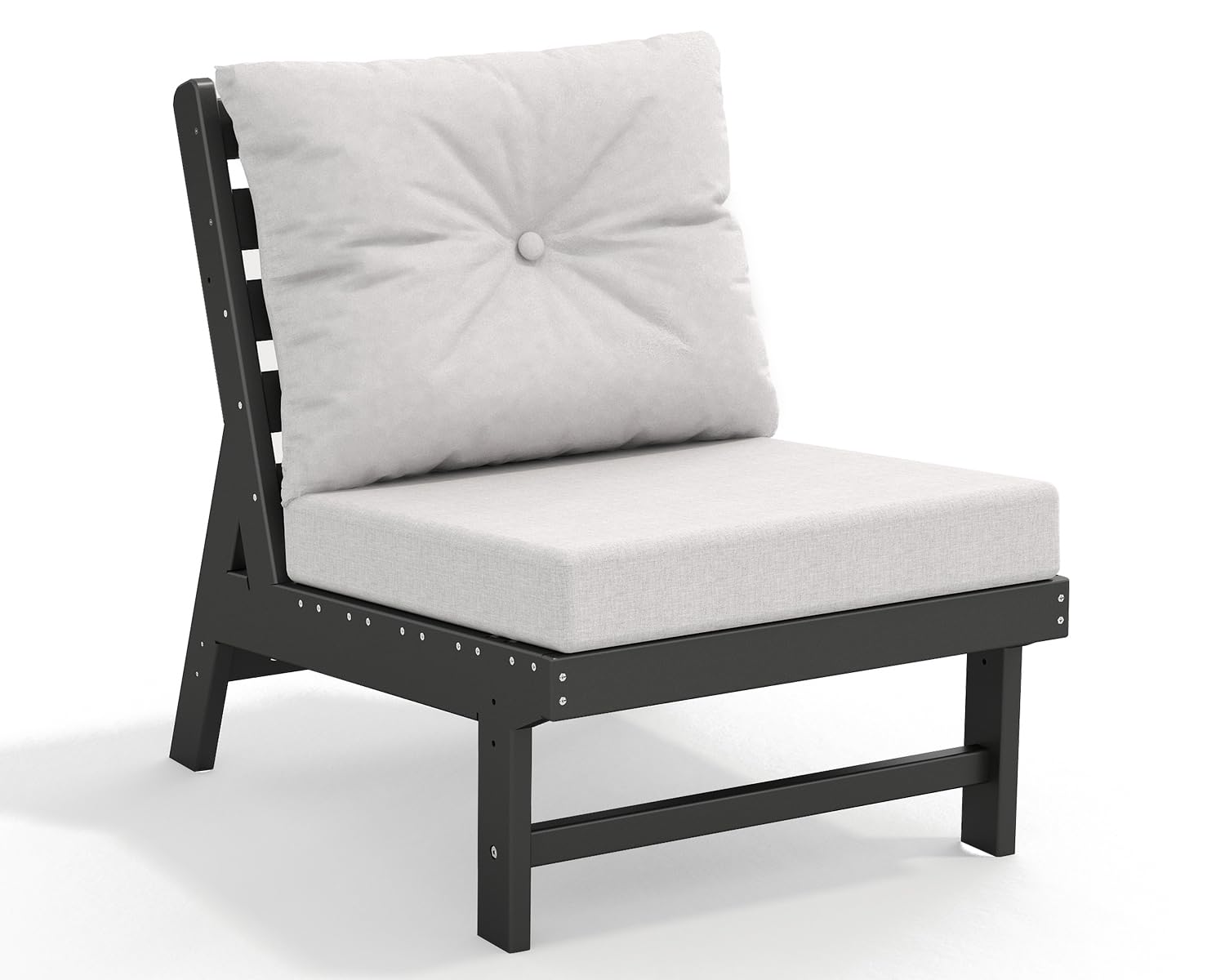 GREENVINES Adirondack-Outdoor-Side-Table | 18 x 18 Inches | HDPE Plastic | All Weather | Outside Couch Tables for Conversation Set | Gray | for Patio Porch Deck Lawn