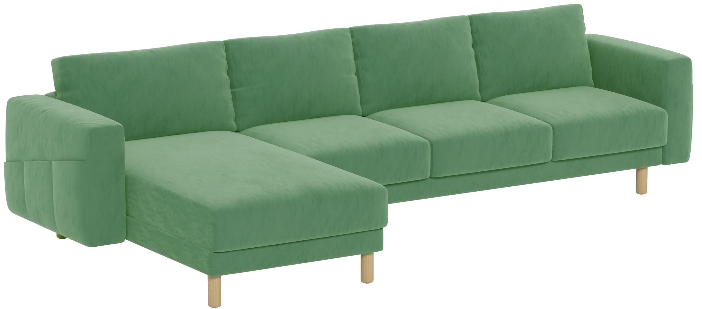 HomeTown Market Durable Three Or Two (3 or 2) Seat with Chaise Sofa Cover Replacement Custom Made Compatible with IKEA Norsborg Sectional Corner Chaise Sofa Slipcover (3 and Chaise Polyester Beige)