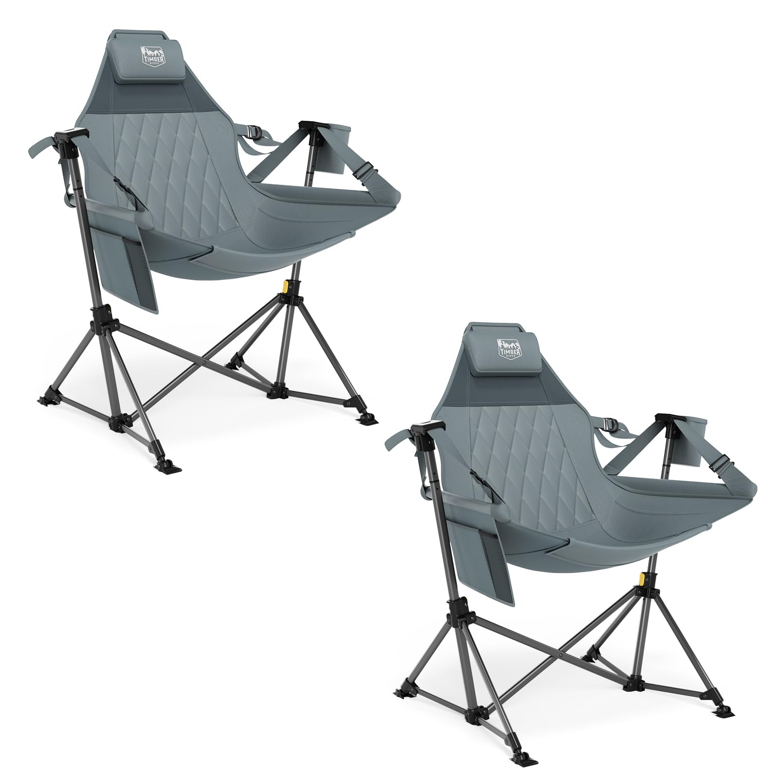 TIMBER RIDGE Hammock Camping Chair, Oversized Swinging Hammock Chair with Adjustable Back and Seat for Outdoor Lawn, Sports, Supports 400lbs, Blue