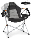 KingCamp Hammock Camping Chair, Swinging Portable Camp Chairs for Adults, 400lbs Heavy Duty Oversized Folding Rocking Chair with Adjustable Recline, Aluminum Alloy Frame for Outdoor Patio Beach Sport