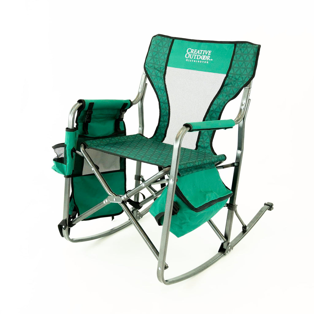 Creative Outdoor Collapsible Folding Rocking Director Chair | Camping Picnic Beach & Patio