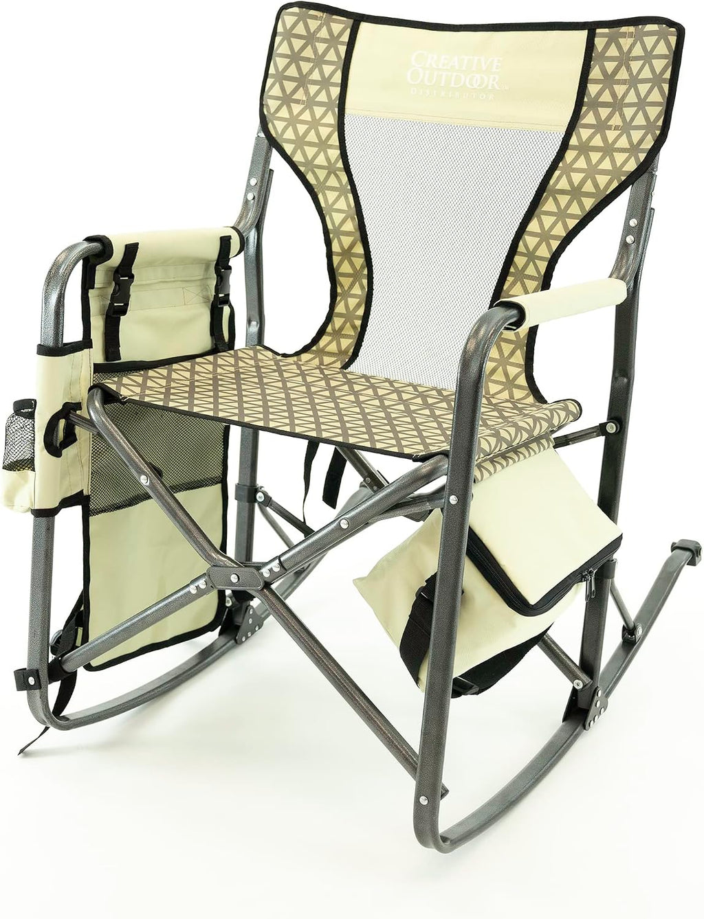 Creative Outdoor Collapsible Folding Rocking Director Chair | Camping Picnic Beach & Patio