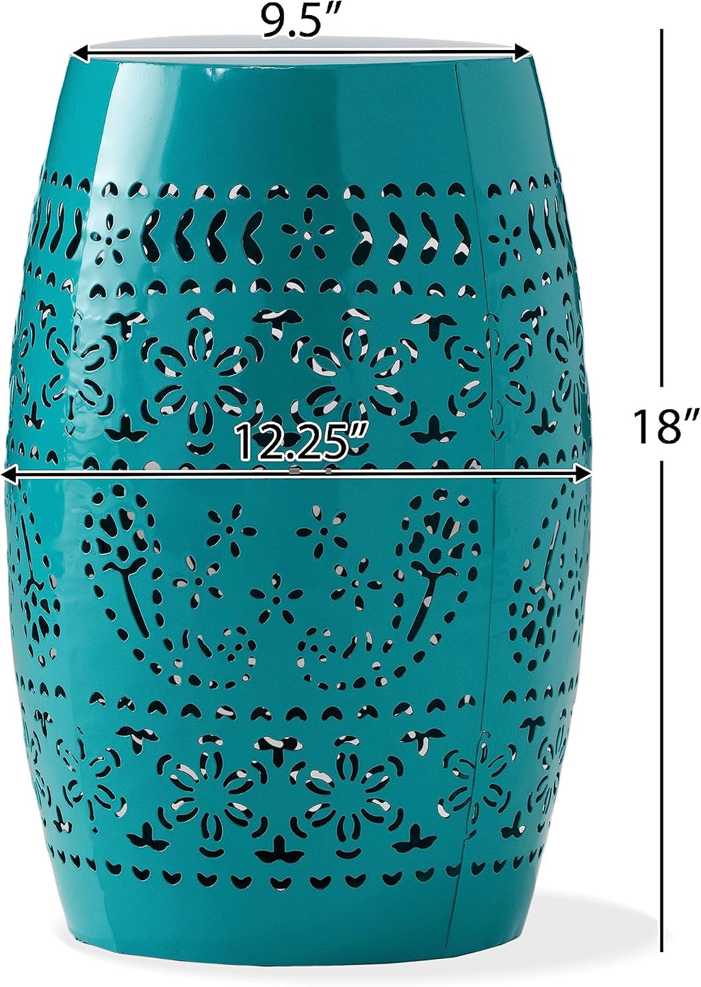 Christopher Knight Home Ruby Outdoor 12" Iron Side Table, Teal