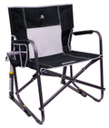 GCI OUTDOOR Freestyle Rocker XL with Side Table Camping Chair | Portable Folding Rocking Chair with Solid, Durable Armrests, Drink Holder & Comfortable Backrest — Red