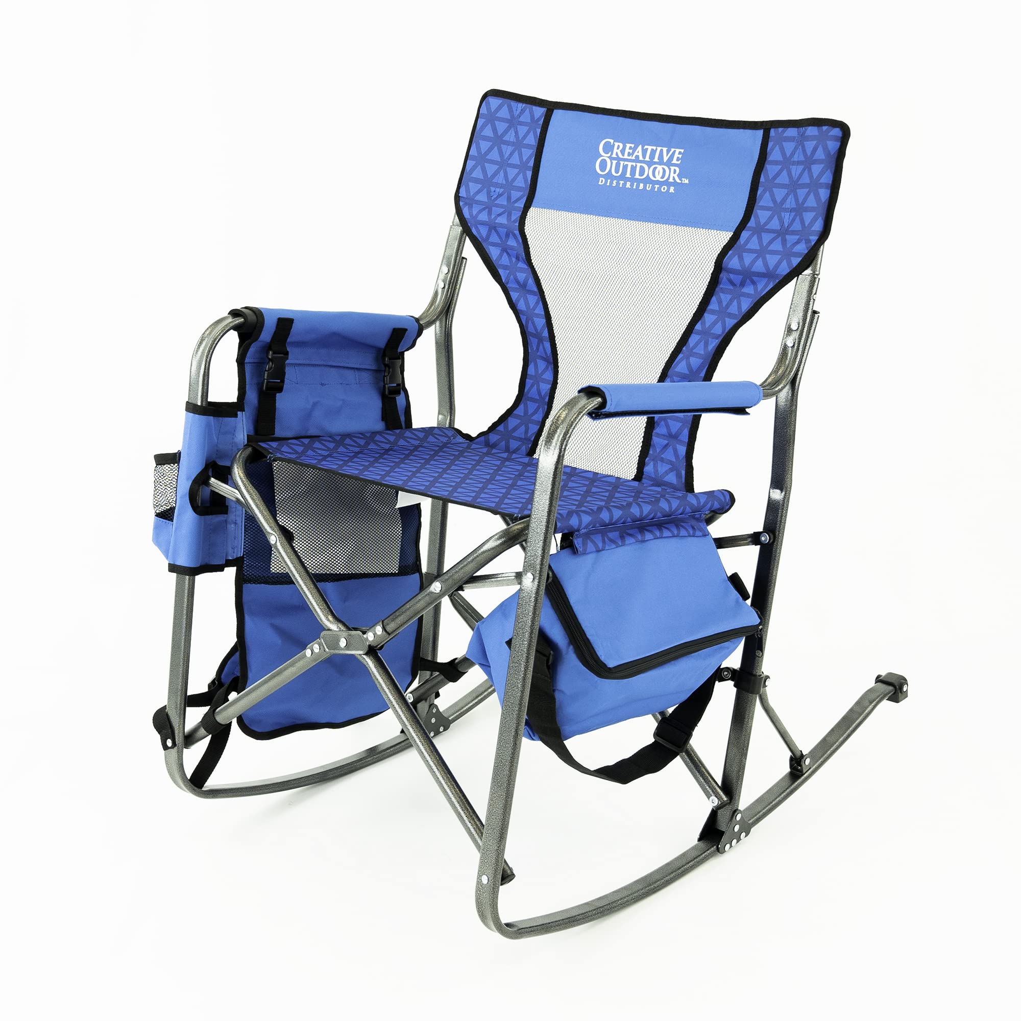 Creative Outdoor Collapsible Folding Rocking Director Chair | Camping Picnic Beach & Patio
