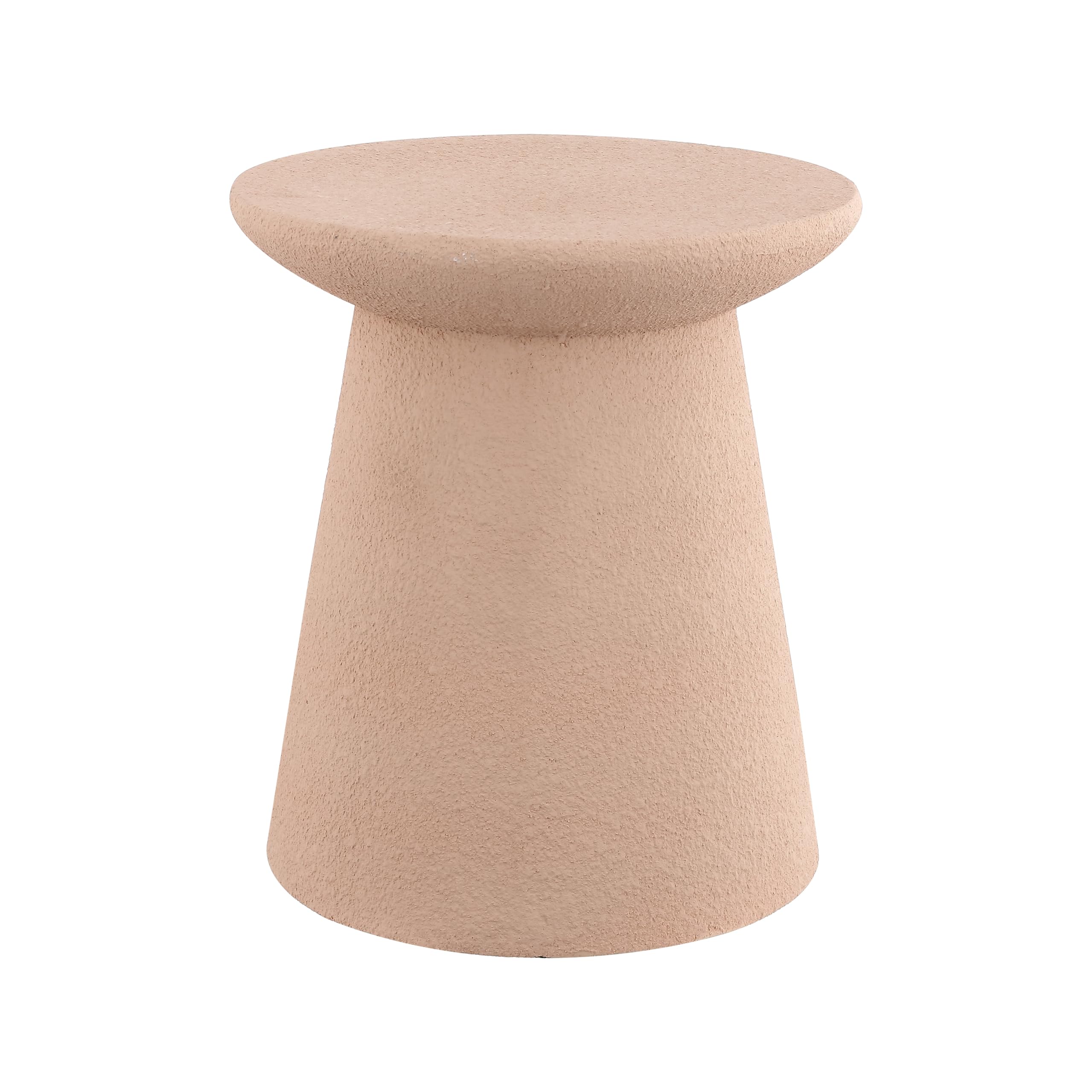 JONATHAN Y Hollie 18" Gray Terrazzo Polyresin Outdoor Side Table and Stool, All-Weather Textured Round Pedestal Accent Table for Patio, Garden, Modern Minimalist TBL1108C