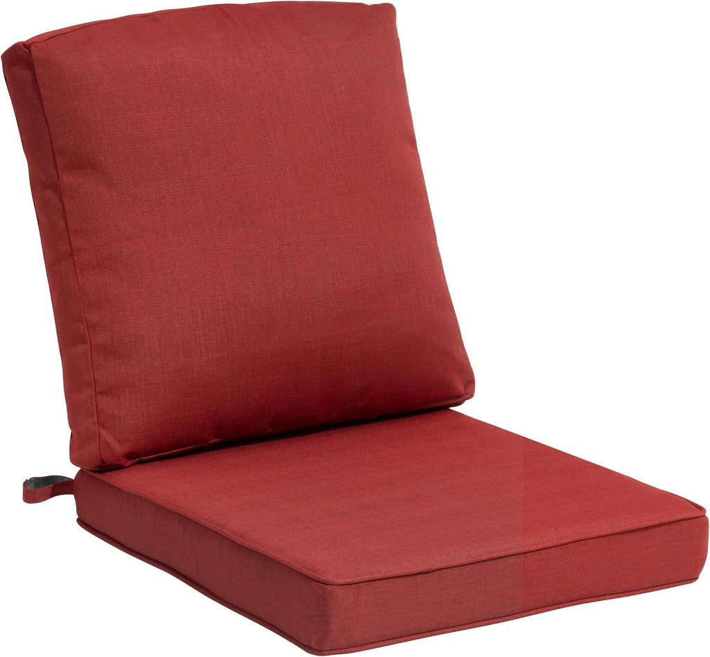 CRESTLIVE 5.5" Thick Deep Seat Patio Chair Cushions 24x24 Set of 2, Waterproof Outdoor Replacement Cushions for Wicker Sofa and Couch, Fade Resistant, Malachite