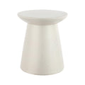 JONATHAN Y Hollie 18" Gray Terrazzo Polyresin Outdoor Side Table and Stool, All-Weather Textured Round Pedestal Accent Table for Patio, Garden, Modern Minimalist TBL1108C