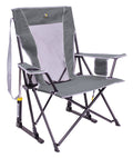 GCI Outdoor Comfort Pro Rocker Camping Chair | Portable Folding Rocking Chair with Durable Armrests & Drink Holder — Loden Green