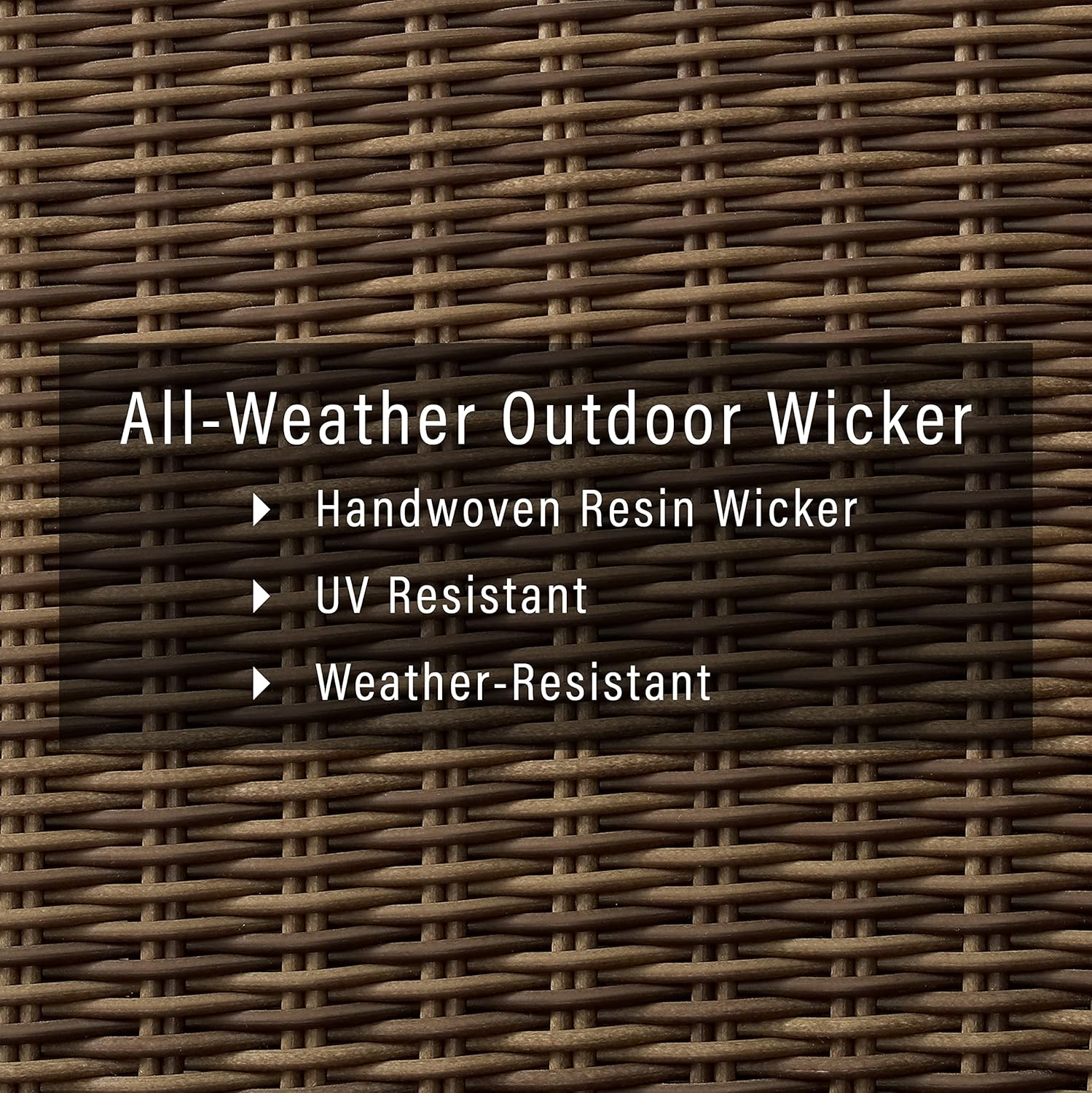 Crosley Furniture Bradenton 3-Piece Outdoor Sofa Patio Furniture Set, Wicker Conversation Sets for Porch, Brown with Navy Cushions